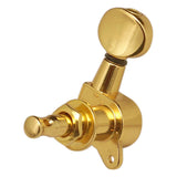 Maxbell String Tuning Pegs Enclosed Button for Acoustic Electric Guitar 3R3L Gold