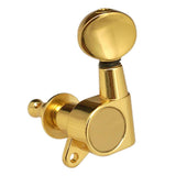 Maxbell String Tuning Pegs Enclosed Button for Acoustic Electric Guitar 3R3L Gold