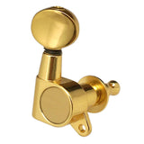 Maxbell String Tuning Pegs Enclosed Button for Acoustic Electric Guitar 3R3L Gold