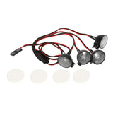 Max RC Car Round LED Light & Cover for 1:10 Axial SCX10 90046 D90 RC Car 4pcs