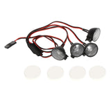 Max RC Car Round LED Light & Cover for 1:10 Axial SCX10 90046 D90 RC Car 4pcs