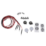 Maxbell RC Car Round LED Light & Cover for 1:10 Axial SCX10 90046 D90 RC Car 2pcs