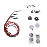 Maxbell RC Car Round LED Light & Cover for 1:10 Axial SCX10 90046 D90 RC Car 2pcs