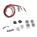 Maxbell RC Car Round LED Light & Cover for 1:10 Axial SCX10 90046 D90 RC Car 2pcs