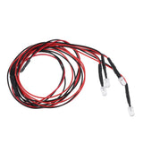 Maxbell RC Car Round LED Light & Cover for 1:10 Axial SCX10 90046 D90 RC Car 2pcs