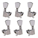 Max Guitar String Locking Tuning Pegs Machine Head Tuner 3L3R Replacement Silver