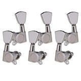 Max Guitar String Locking Tuning Pegs Machine Head Tuner 3L3R Replacement Silver