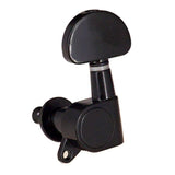 Max Guitar Sealed Tuning Pegs Semicircle Machine Head Tuners Replacement Black