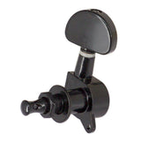 Max Guitar Sealed Tuning Pegs Semicircle Machine Head Tuners Replacement Black