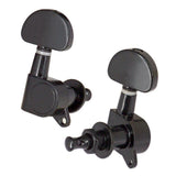 Max Guitar Sealed Tuning Pegs Semicircle Machine Head Tuners Replacement Black