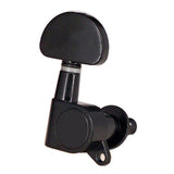 Max Guitar Sealed Tuning Pegs Semicircle Machine Head Tuners Replacement Black
