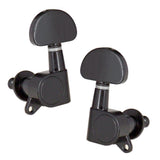 Max Guitar Sealed Tuning Pegs Semicircle Machine Head Tuners Replacement Black