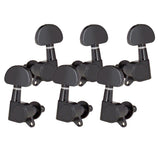 Max Guitar Sealed Tuning Pegs Semicircle Machine Head Tuners Replacement Black
