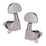 Max Guitar Sealed Tuning Pegs Semicircle Machine Head Tuners Replacement Silver