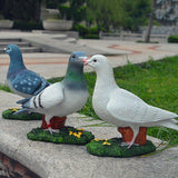 Animal Garden Sculpture Resin Dove Home Craft Ornament Dove Decor White