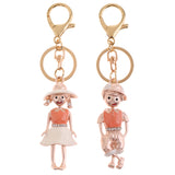 2PCS Lover Key Chain Jewelry Trendy Cute Cartoon Character Keychain Key Ring