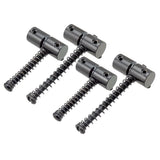 Max 2 Long&2 Short Bass Bridge Saddles for Electric Bass Replacement Part Black