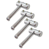 Max 2 Long&2 Short Bass Bridge Saddles for Electric Bass Replacement Part Silver
