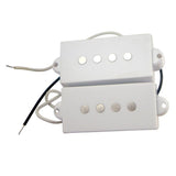 Max Electric Bass Open Humbucker Pickups Bridge Neck for 4-String PB Bass White