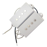 Max Electric Bass Open Humbucker Pickups Bridge Neck for 4-String PB Bass White