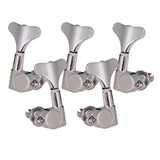 Max String Tuning Peg Tuner Sealed Machine Head Button for Bass Part Silver 2L3R