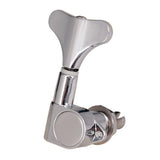 Max String Tuning Peg Tuner Sealed Machine Head Button for Bass Part Silver 3L2R
