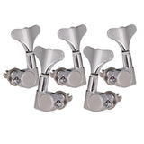 Max String Tuning Peg Tuner Sealed Machine Head Button for Bass Part Silver 3L2R