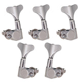 Max String Tuning Peg Tuner Sealed Machine Head Button for Bass Part Silver 3L2R