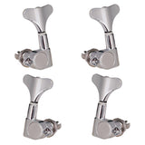 Max String Tuning Peg Tuner Sealed Machine Head Button for Bass Part Silver 2L2R