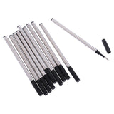 Max Pack of 10 0.5mm Nib Metal Rollerball Pen Gel Pen Sign Pen Refills Black