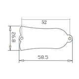 Max 2PCS 2 hole Truss Rod Cover Plate For Bass Guitar Replacement Part black