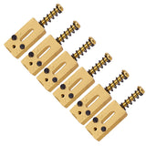 Max 6 Pieces Roller Saddle Bridge String Saddles for Electric Guitar Gold
