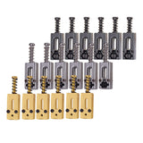 Max 6 Pieces Roller Saddle Bridge String Saddles for Electric Guitar Gold