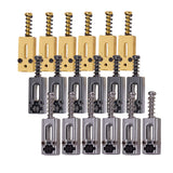 Max 6 Pieces Roller Saddle Bridge String Saddles for Electric Guitar Gold
