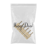 Max 6 Pieces Roller Saddle Bridge String Saddles for Electric Guitar Gold
