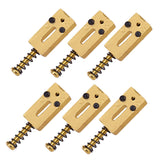 Max 6 Pieces Roller Saddle Bridge String Saddles for Electric Guitar Gold
