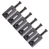 Max 6 Pieces Roller Saddle Bridge String Saddles for Electric Guitar Black