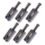 Max 6 Pieces Roller Saddle Bridge String Saddles for Electric Guitar Black