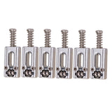 Max 6 Pieces Roller Saddle Bridge String Saddles for Electric Guitar Silver