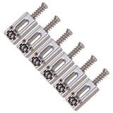 Max 6 Pieces Roller Saddle Bridge String Saddles for Electric Guitar Silver