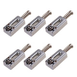 Max 6 Pieces Roller Saddle Bridge String Saddles for Electric Guitar Silver