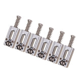 Max 6 Pieces Roller Saddle Bridge String Saddles for Electric Guitar Silver