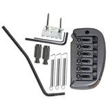 Max Set 6 String Roller Saddle Tremolo Bridge System for Electric Guitar Black