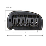 Max Set 6 String Roller Saddle Tremolo Bridge System for Electric Guitar Black
