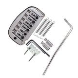 Max Set 6 String Roller Saddle Tremolo Bridge System for Electric Guitar Silver