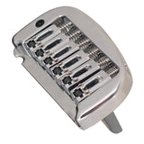 Max Set 6 String Roller Saddle Tremolo Bridge System for Electric Guitar Silver