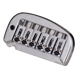 Max Set 6 String Roller Saddle Tremolo Bridge System for Electric Guitar Silver