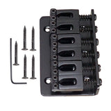 Max A Set Top Load Concave Saddle 6 String Bridge for Electric Guitar Black