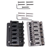 Max A Set Top Load Concave Saddle 6 String Bridge for Electric Guitar Black