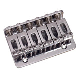 Max A Set Top Load Concave Saddle 6 String Bridge for Electric Guitar Silver